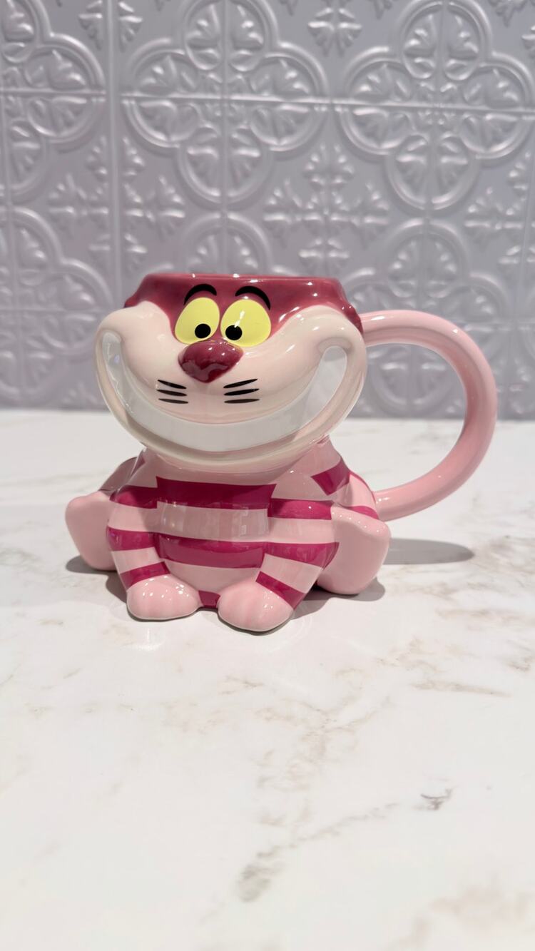 Disney Parks Alice in Wonderland Cheshire Cat Sculpted Coffee Mug 19oz NEW